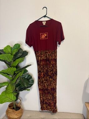 Teddi Petite Large vintage multi texture dress with tie back